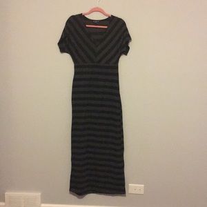 Black and grey striped maxi dress Size Large